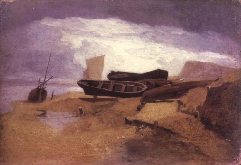 John sell cotman seashore with boats